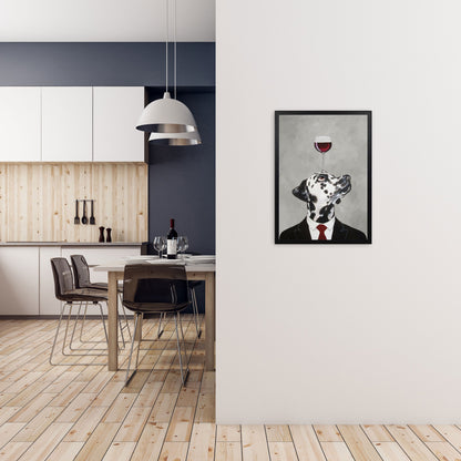 Rynx | Dalmatian With Wine Glass Art Print by Coco Deparis