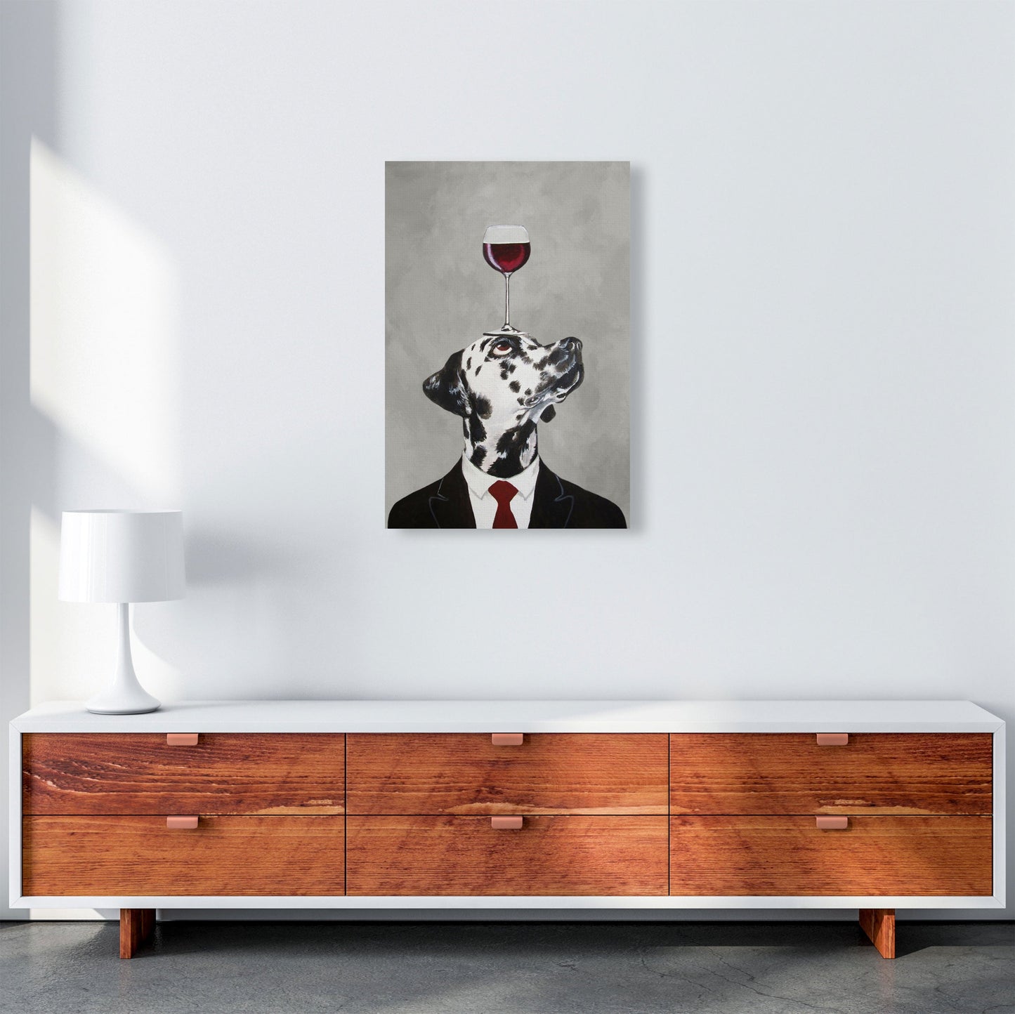 Rynx | Dalmatian With Wine Glass Art Print by Coco Deparis