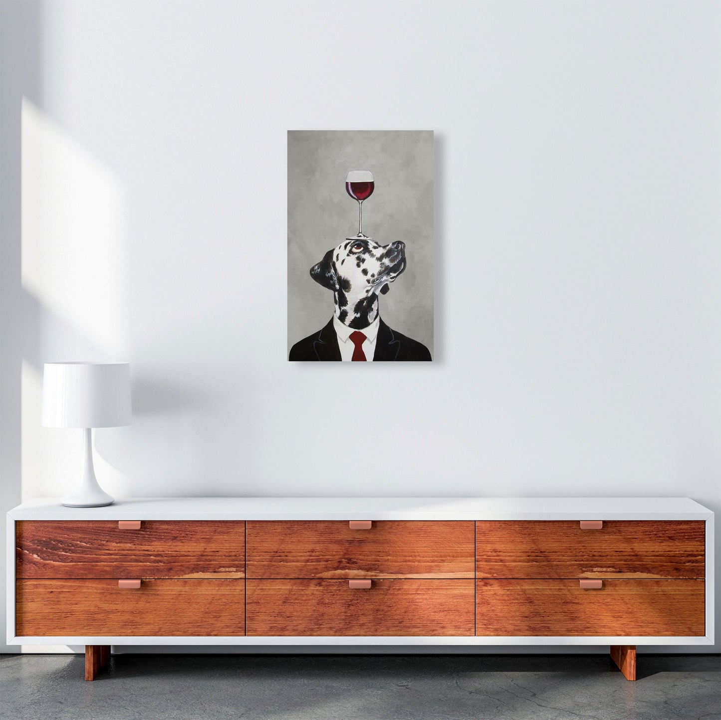 Rynx | Dalmatian With Wine Glass Art Print by Coco Deparis