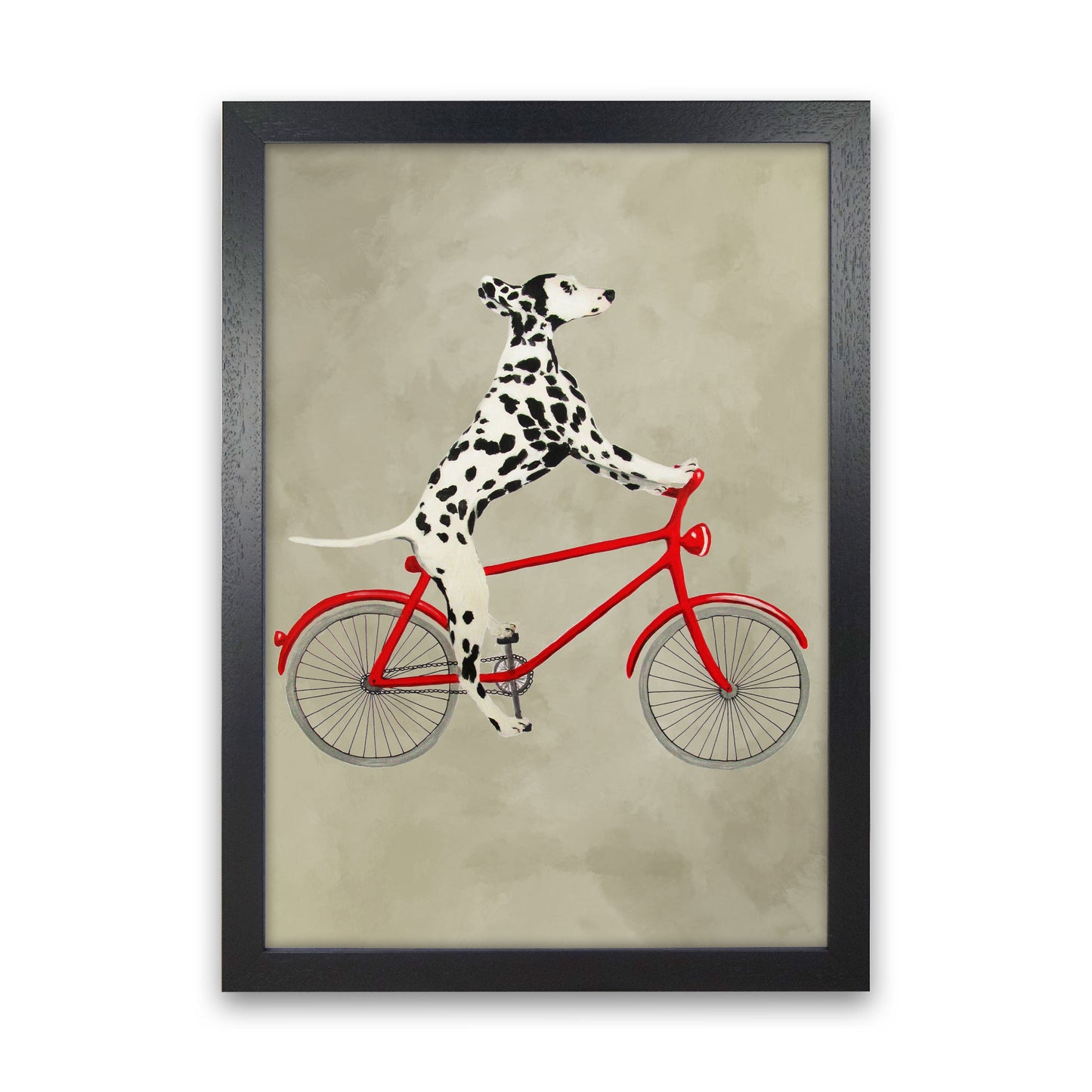 Rynx | Dalmatian On Bicycle Art Print by Coco Deparis