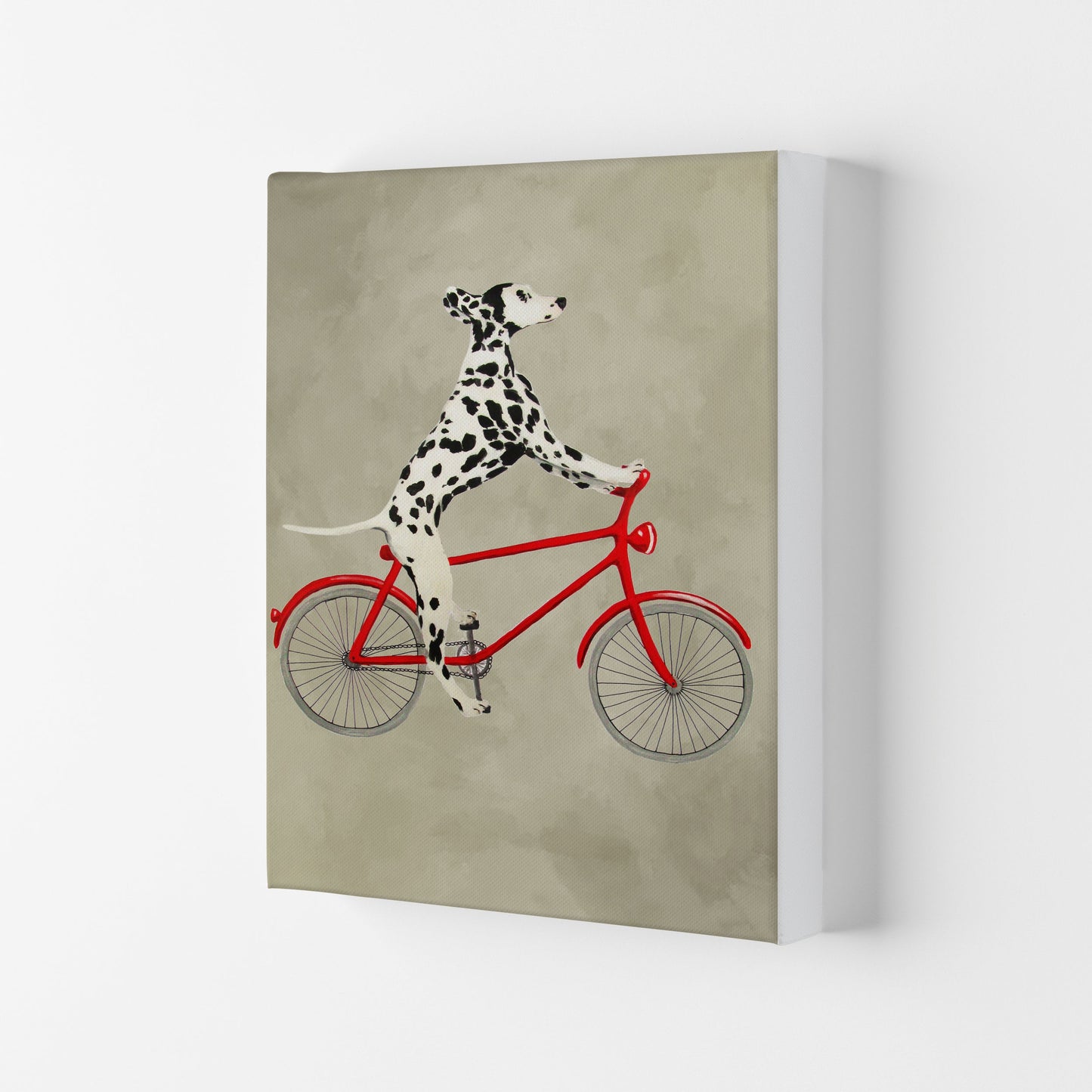 Rynx | Dalmatian On Bicycle Art Print by Coco Deparis