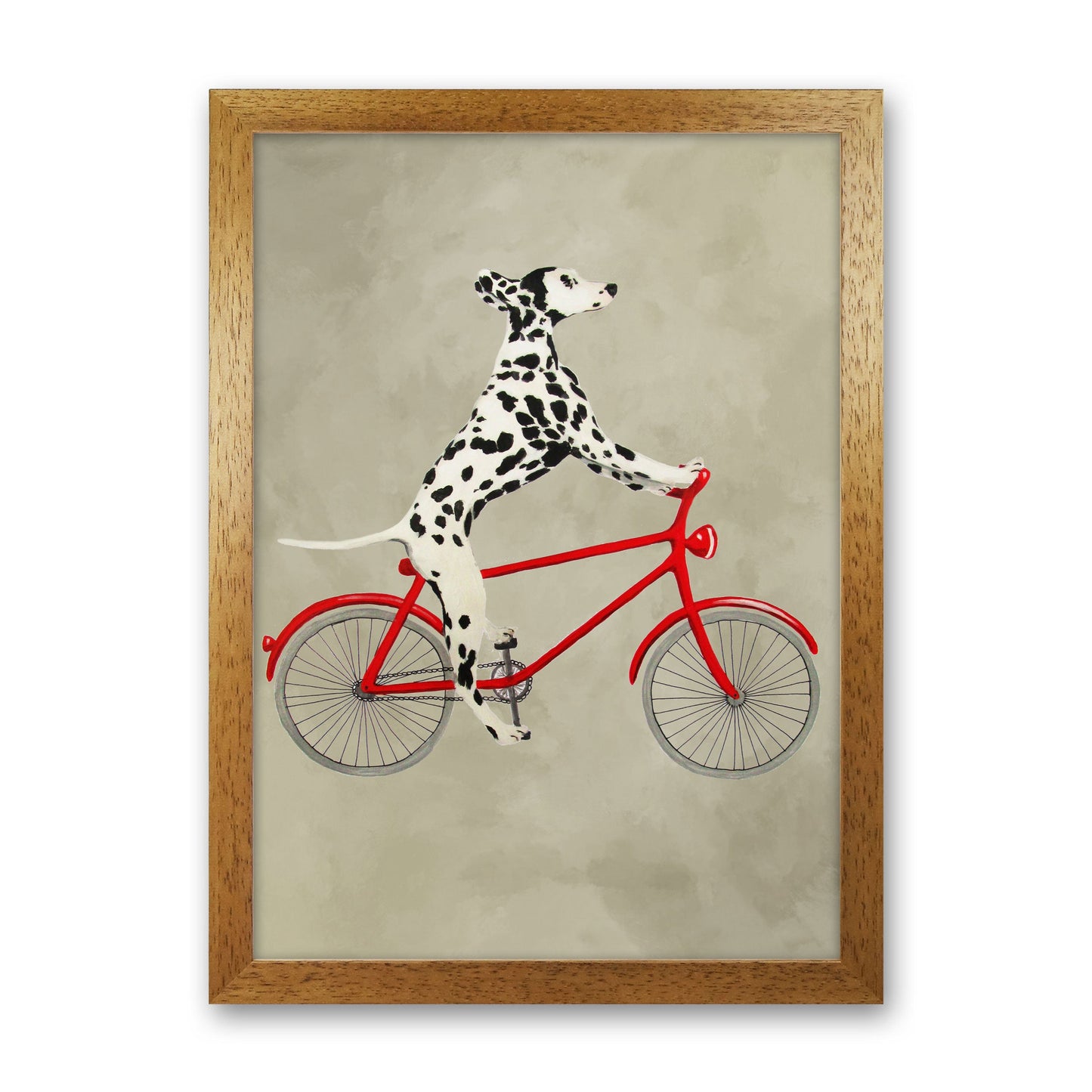 Rynx | Dalmatian On Bicycle Art Print by Coco Deparis