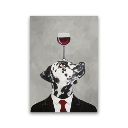 Rynx | Dalmatian With Wine Glass Art Print by Coco Deparis