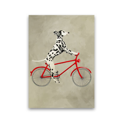 Rynx | Dalmatian On Bicycle Art Print by Coco Deparis