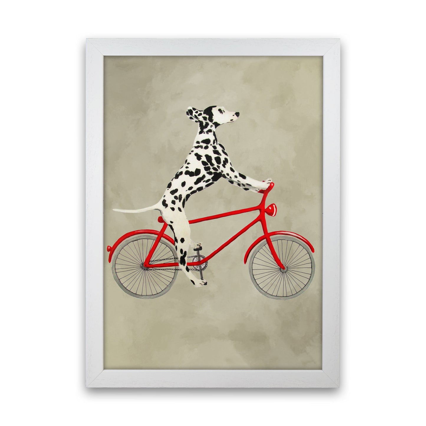 Rynx | Dalmatian On Bicycle Art Print by Coco Deparis