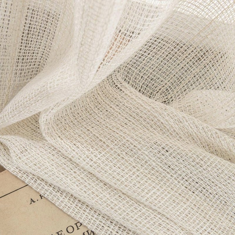 Rynx | Eden Soft Woven Texture Sheer Curtains Linen Linen Tulle