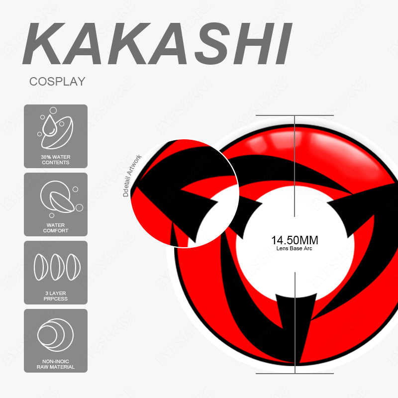 Rynx Cosplay KAKASHI 14.5mm 1 Pair | 1 Year