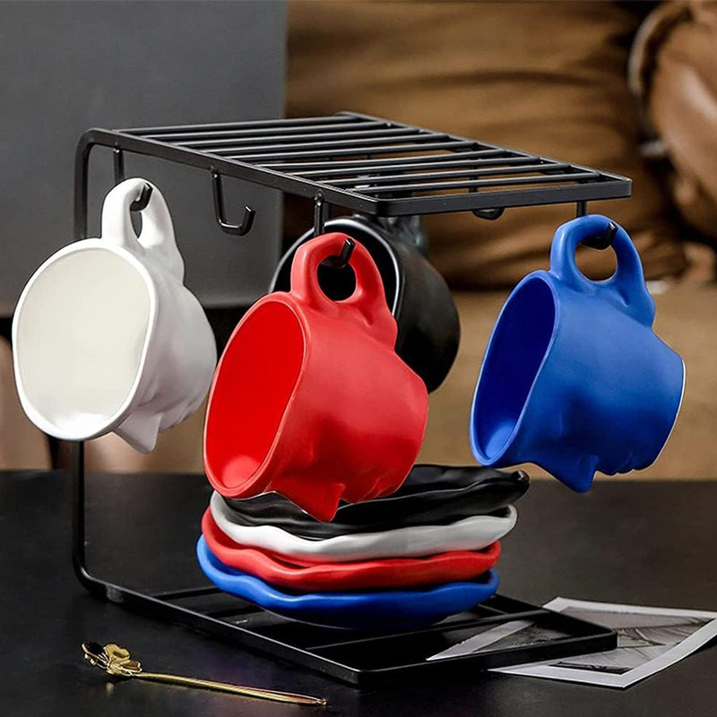 Rynx | Metal touching face, creative ceramic kiss coffee mug