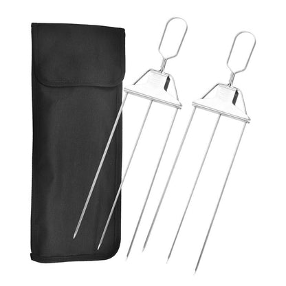 Rynx | 3-Way Grill Skewers, Stainless Steel Skewers For Bbq