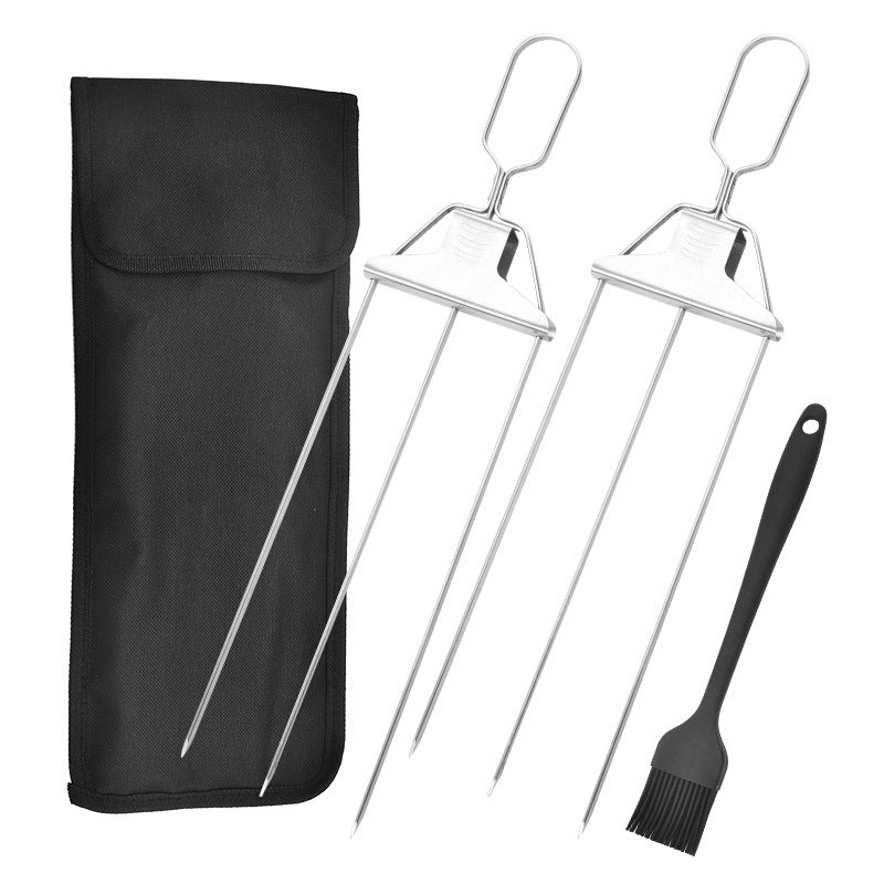 Rynx | 3-Way Grill Skewers, Stainless Steel Skewers For Bbq