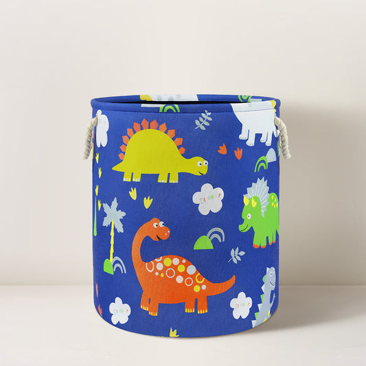 Rynx | Blue dinosaur laundry basket
