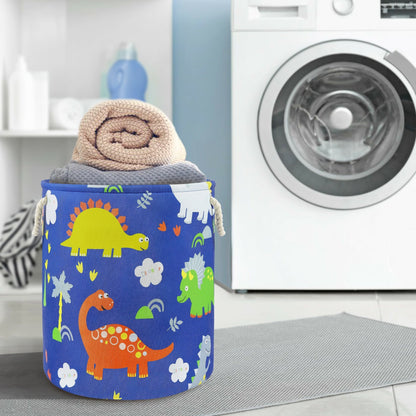 Rynx | Blue dinosaur laundry basket