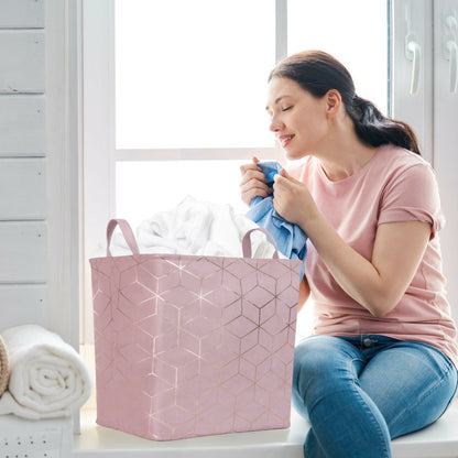 Rynx | Bronze colored pink laundry basket