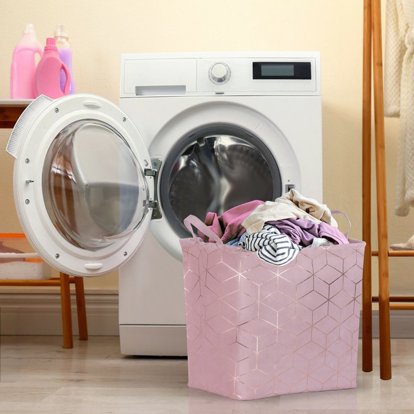 Rynx | Bronze colored pink laundry basket