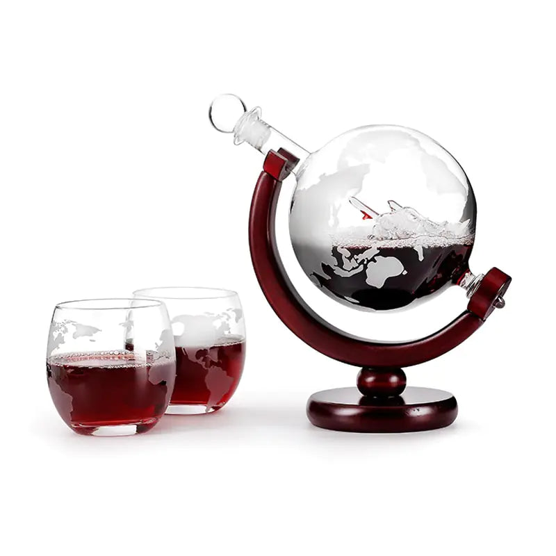 Rynx | Whiskey Decanter Globe Wine Aerator Glass Set