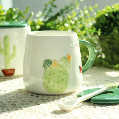 Rynx | Cactus Mug With Lid & Spoon