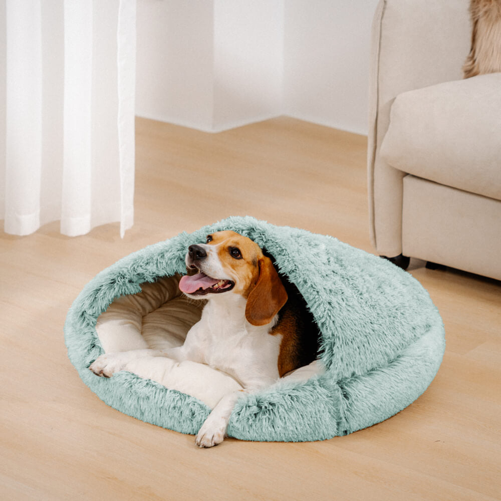 RYNX | Plush Semi-Enclosed Pet Nest Pita Bed For Dogs