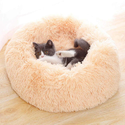 Rynx | PawNest Calming Donut Cat Bed | Round Plush Nest | Stress-Reducing & Cozy | Perfect for Cats & Small Dogs