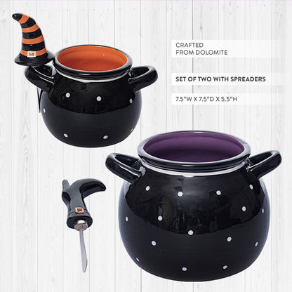 Rynx | Kettle dip bowl with spreader, set of 2
