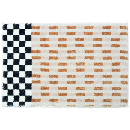 Rynx | Reversible plaid pattern bath mat