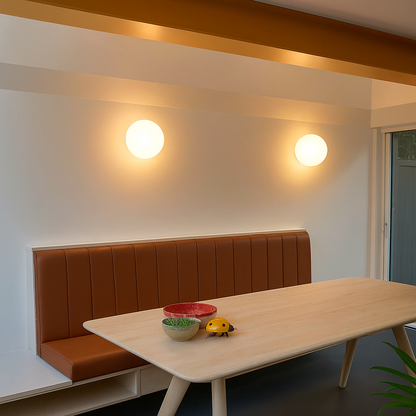 Rynx | LumaGlow – Modern wall lamp with matte glass shade and elegant base