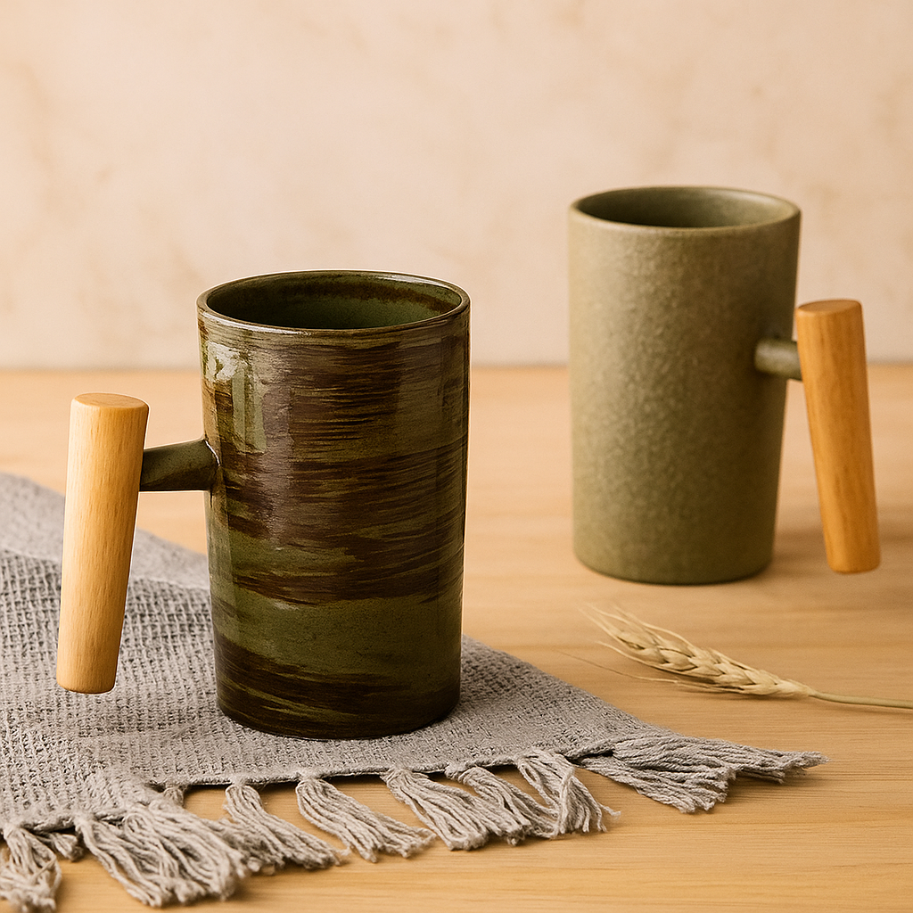 Rynx | StillSip – Japanese-inspired earth-colored mug with handcrafted look