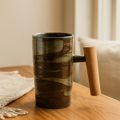 Rynx | StillSip – Japanese-inspired earth-colored mug with handcrafted look