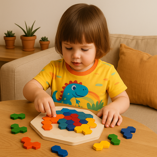 Rynx | HexaFun 3D hexagonal wooden puzzle game – Educational STEM toy for children