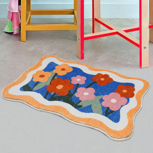 Rynx | Colorful Flower Wave Bathroom Mat