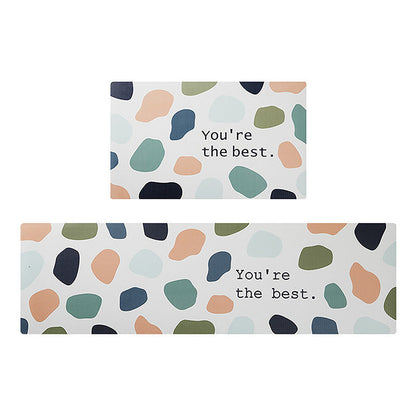 Rynx | Colorful Stones PVC Leather Kitchen Mat