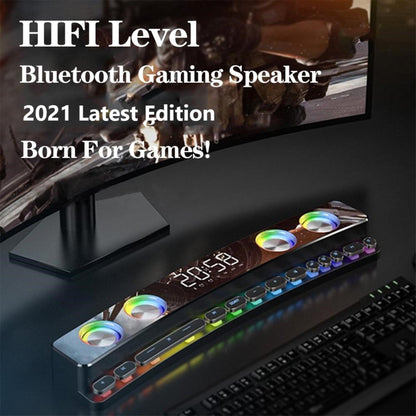 RYNX | Bluetooth Wireless Speaker FM Clock for Gaming Computer Alarm