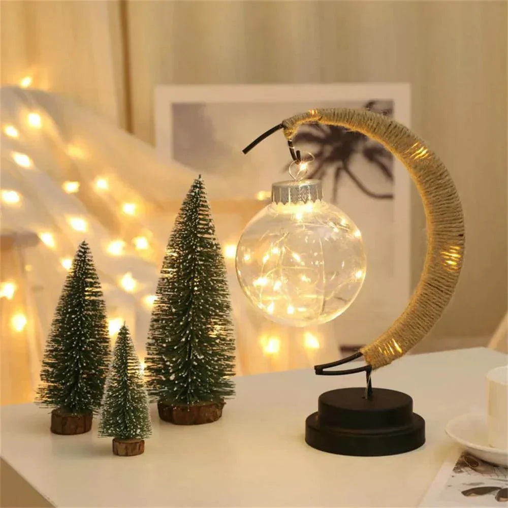 Rynx | - Table lamp Luxe - Crescent moon - Design made of wicker - Elegant lighting