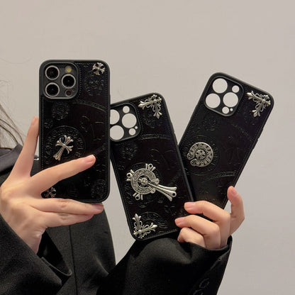 RYNX | Chrome Hearts Leather Phone Case For Iphone