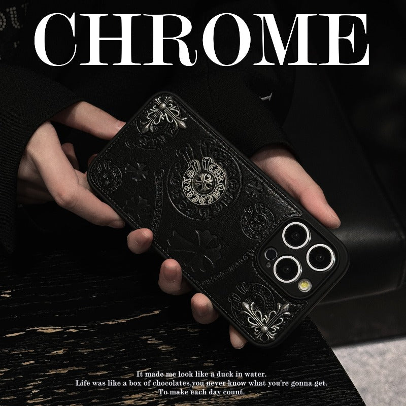 RYNX | Chrome Hearts Leather Phone Case For Iphone