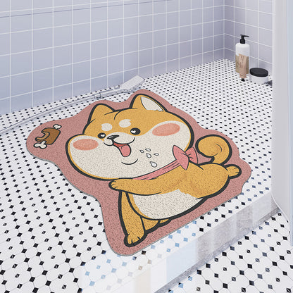 Rynx | K Cute Shiba Inu Dog PVC Bathroom Mat