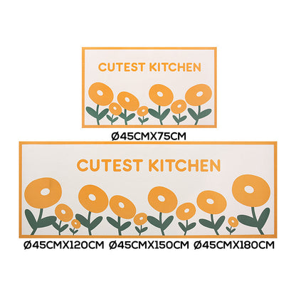 Rynx | Sweet yellow flower kitchen mat