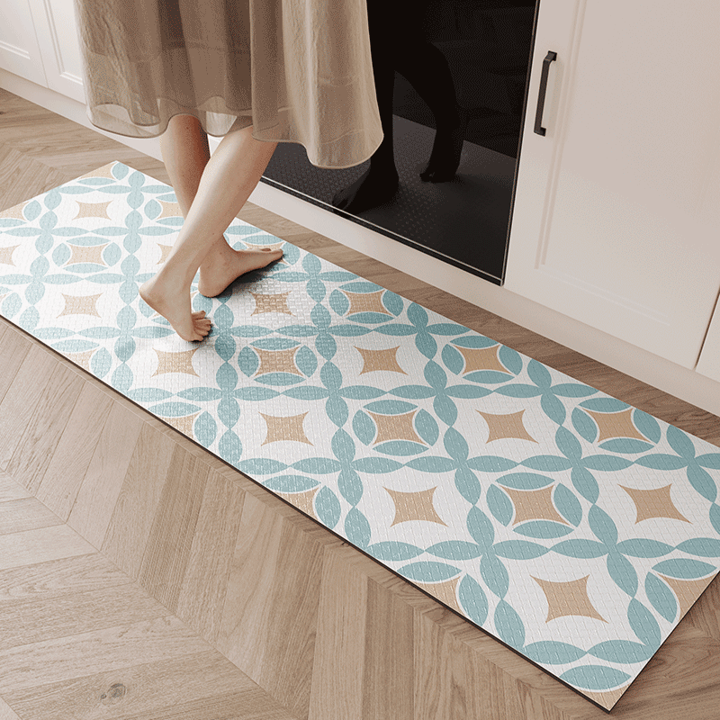 Rynx | Cyan Morocco Pattern Kitchen Mat