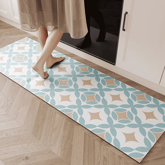 Rynx | Cyan Morocco Pattern Kitchen Mat