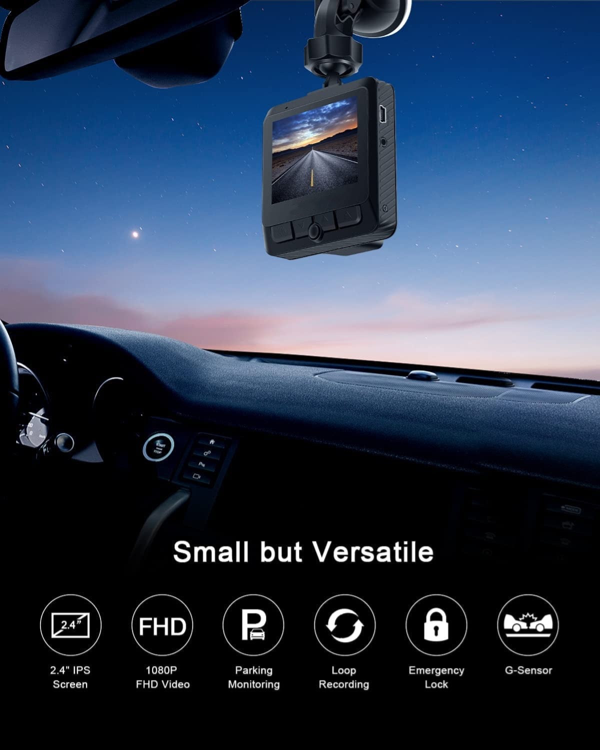 Rynx | V5 Wifi Dash Board Camera with Rear Camera