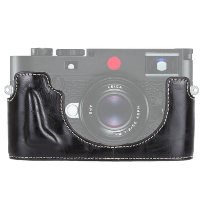 Rynx | 1/4 inch Thread PU Leather Camera Half Case Base for Leica M10 (Black)