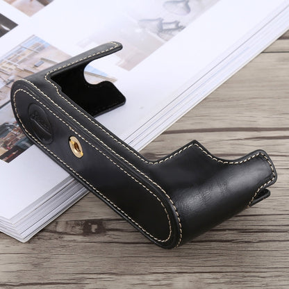 Rynx | 1/4 inch Thread PU Leather Camera Half Case Base for Leica M10 (Black)