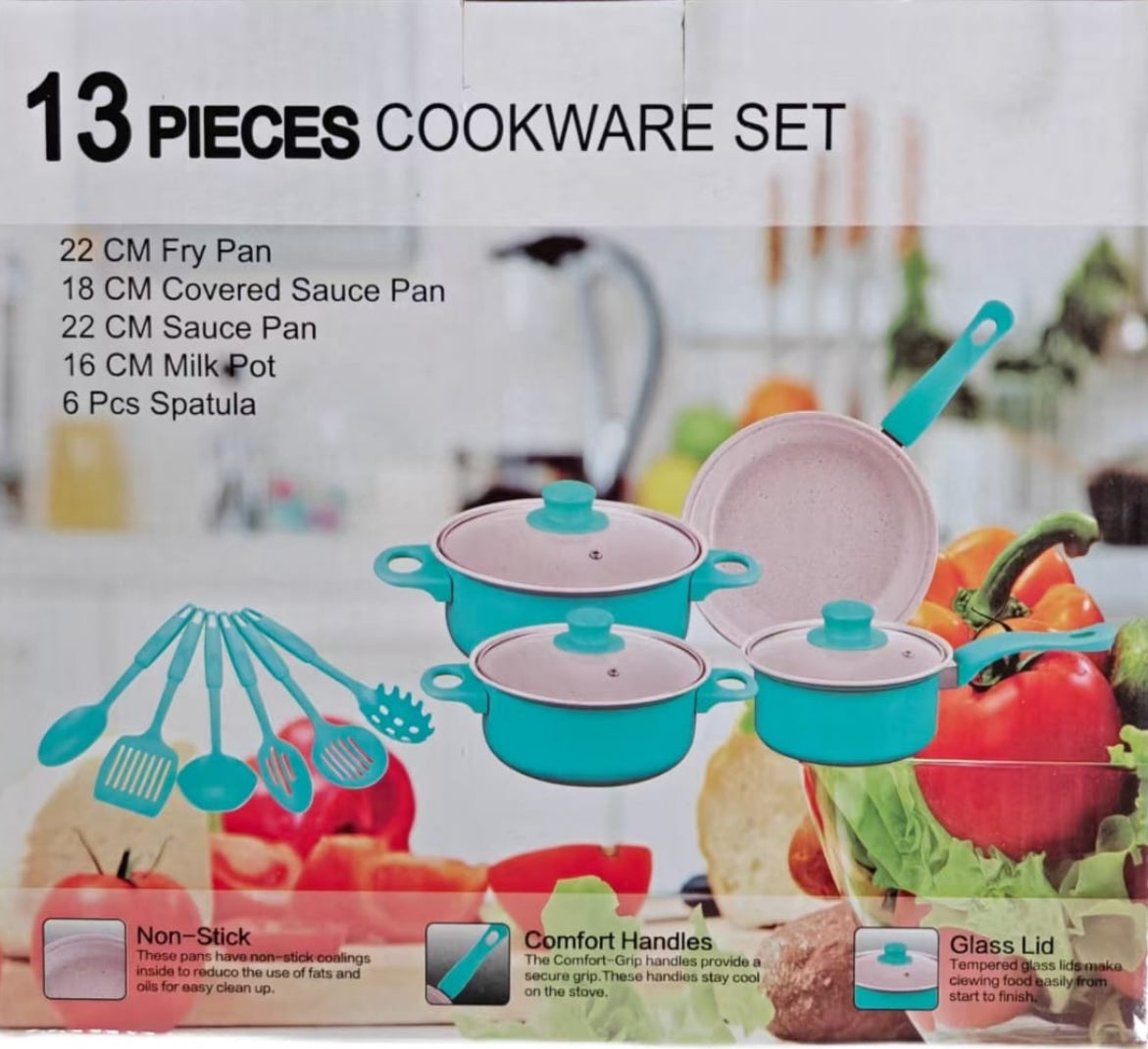 Rynx | MHome Non-stick Cookware 13-piece Various Color Options