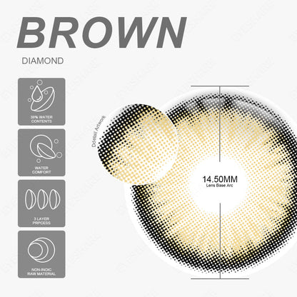 Rynx Diamond Brown 14.5 mm 1 Pair | 1 Year
