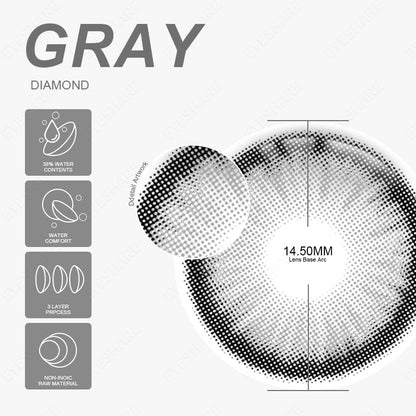 Rynx Diamond Gray 14.5 mm 1 Pair | 1 Year