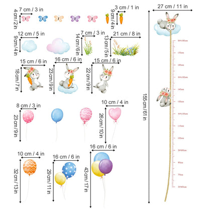 Rynx | Height chart Bunny wall sticker