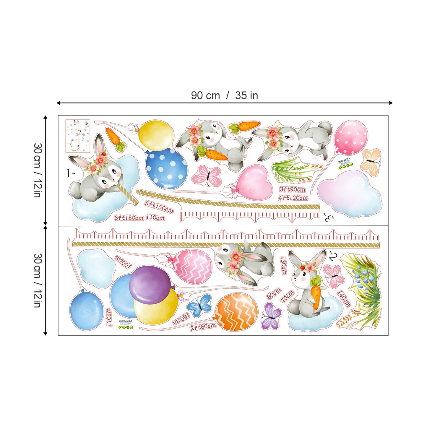 Rynx | Height chart Bunny wall sticker