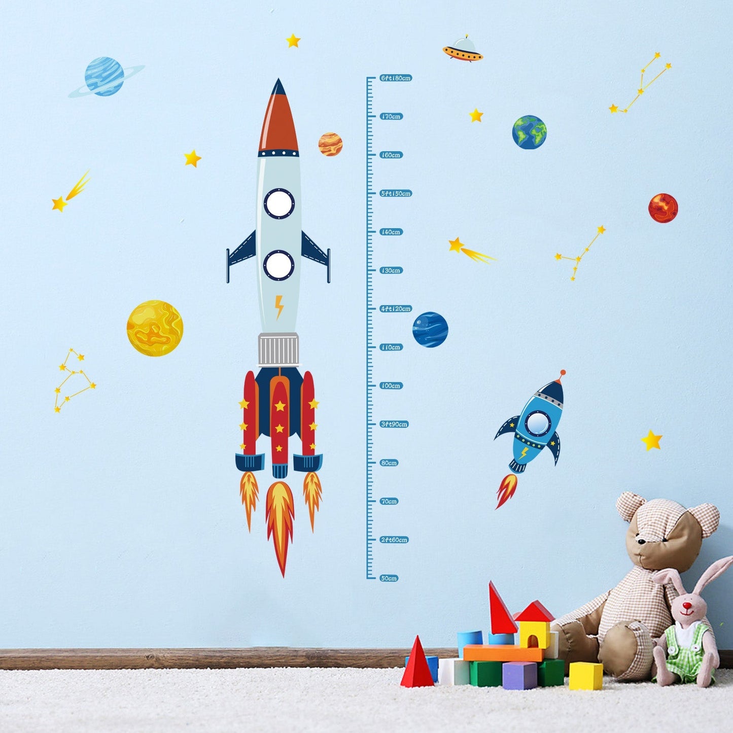 Rynx | Rocket Height Chart Wall Sticker