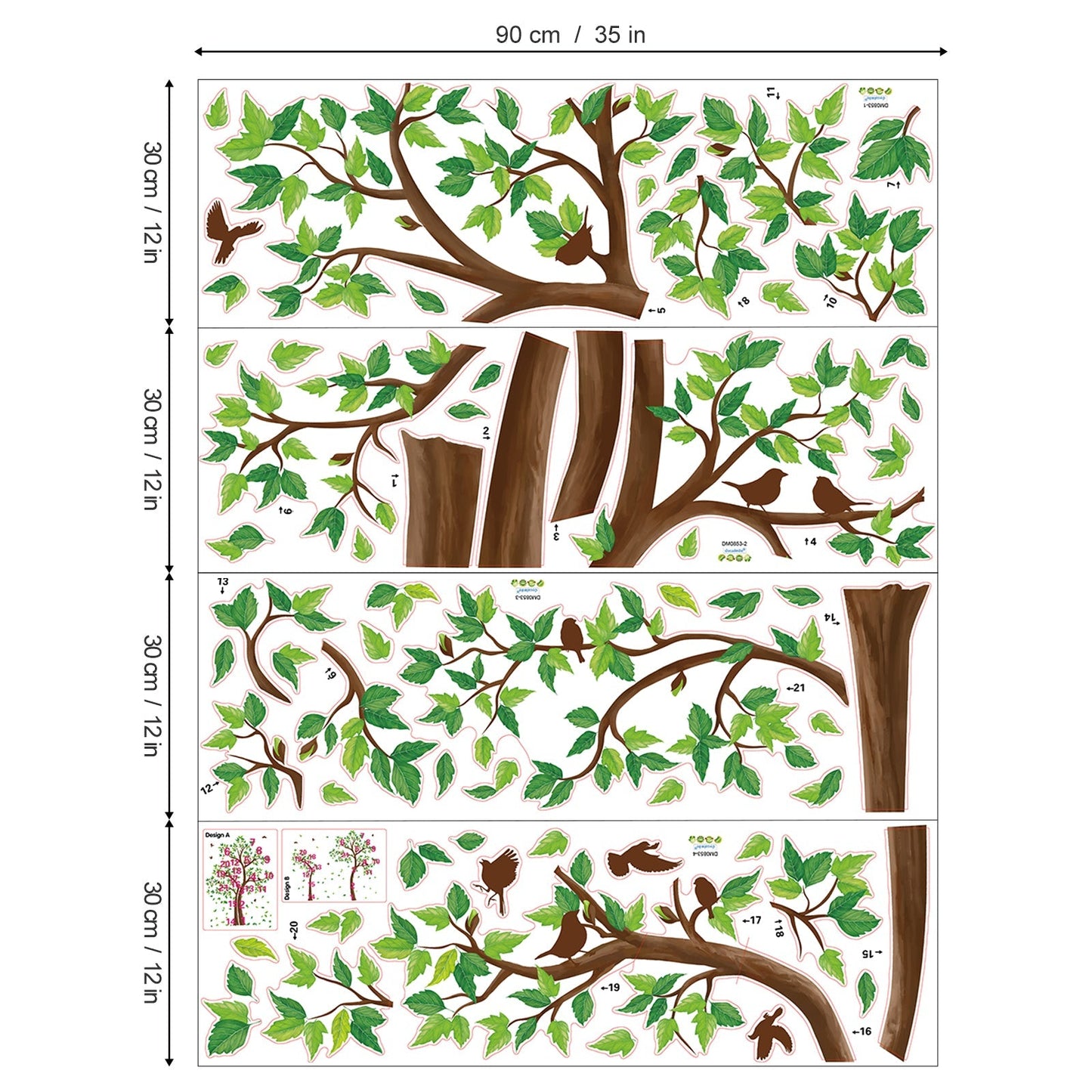 Rynx | Green Tree Wall Sticker Bedroom