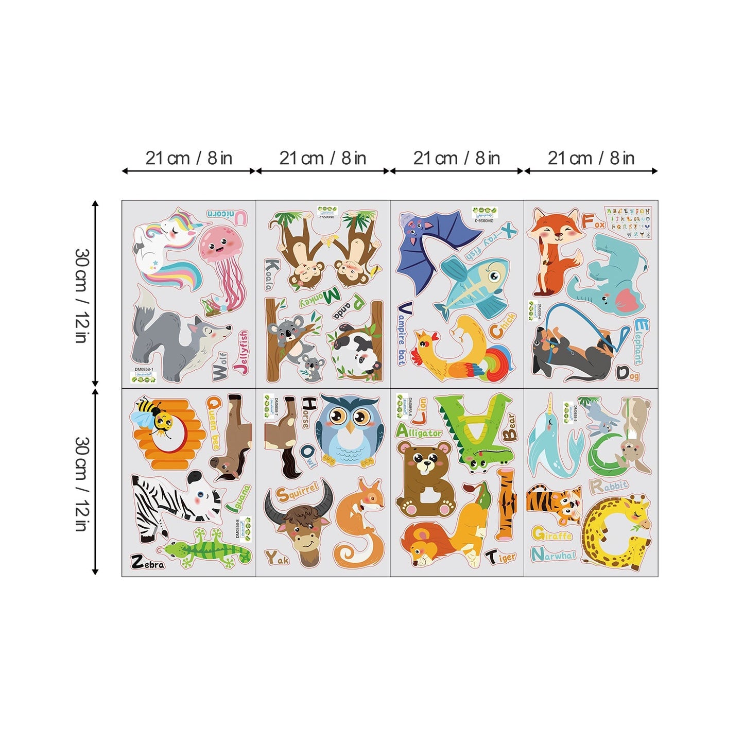Rynx | Animal Alphabet ABC Wall Tattoos