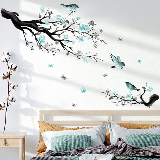 Rynx | Watercolor blue flowers wall stickers